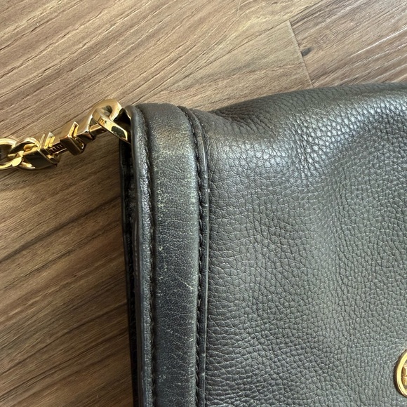 Tory Burch Black Leather Chain Strap Crossbody - Picture 10 of 14
